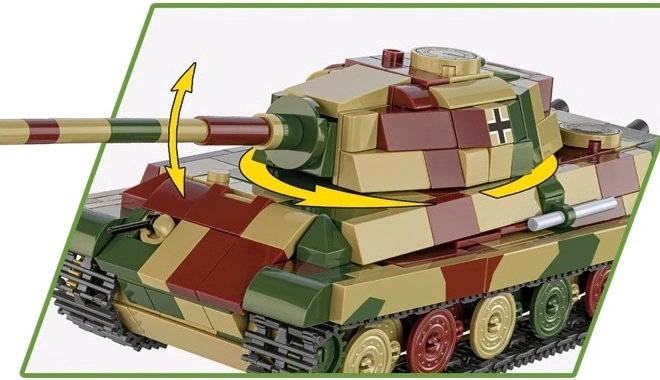 Model tanku Tiger II Königstiger z plastových kociek