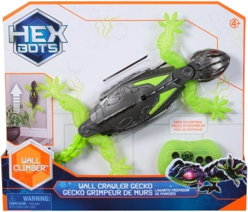RC gekon loziaci po stenách s LED a USB‑C