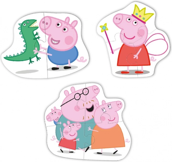 Puzzle Prasiatko Peppa: Rodina 3v1