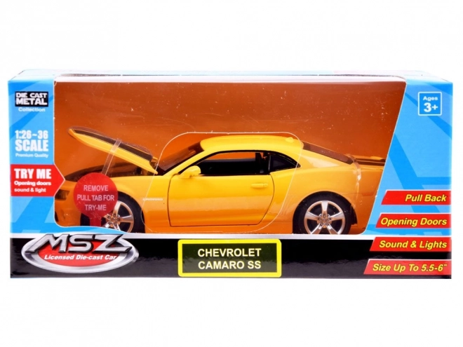 Kovový model auta Chevrolet Camaro SS 1:32 so svetlom a zvukom