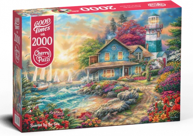 Puzzle Východ slnka pri mori 2000 dielikov