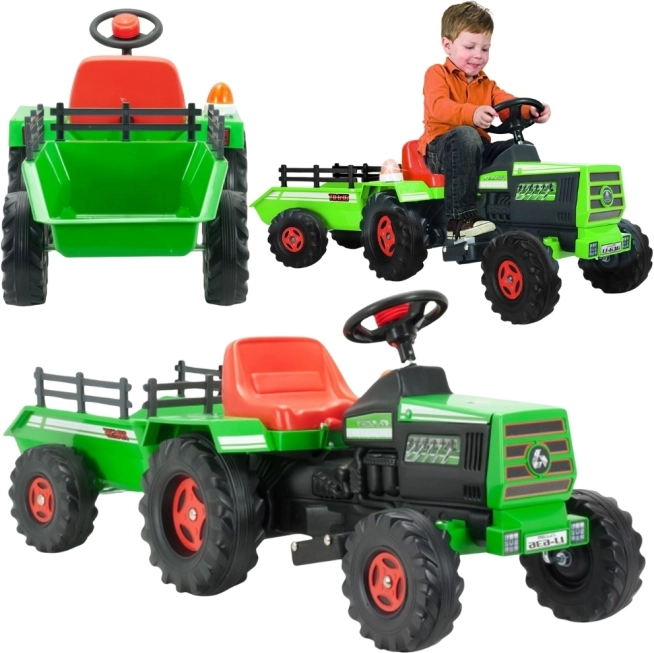 injusa detský elektrický traktor basic 6v s prívesom