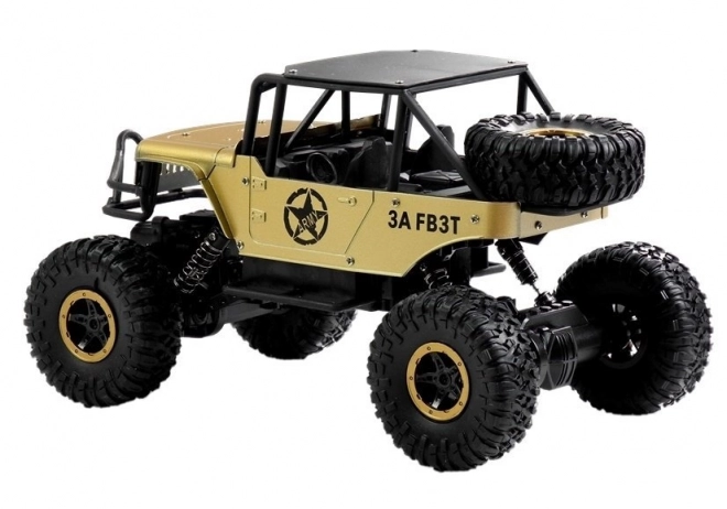 Zlaté diaľkovo ovládané auto Jeep R/C 1:18