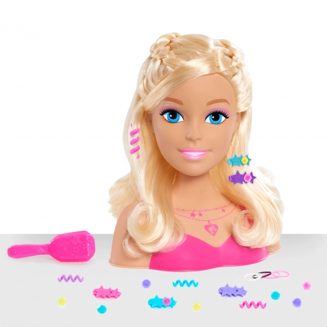 Hlava Barbie na česanie - blondínka