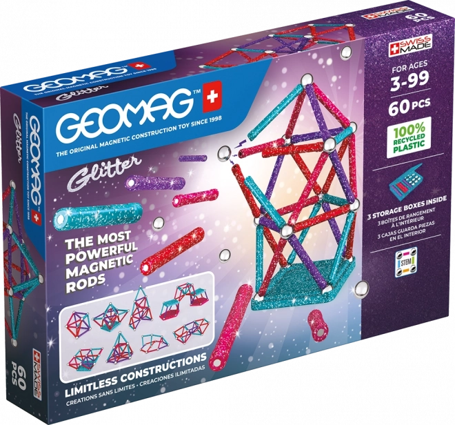 Geomag Glitter 60 dielikov