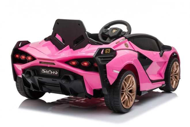 Lamborghini SIAN detské auto na batériu s ovládačom – Ružové