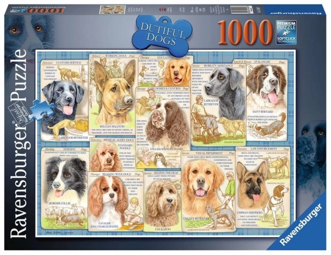 Ravensburger Puzzle Poslušní Psi 1000 Dielikov