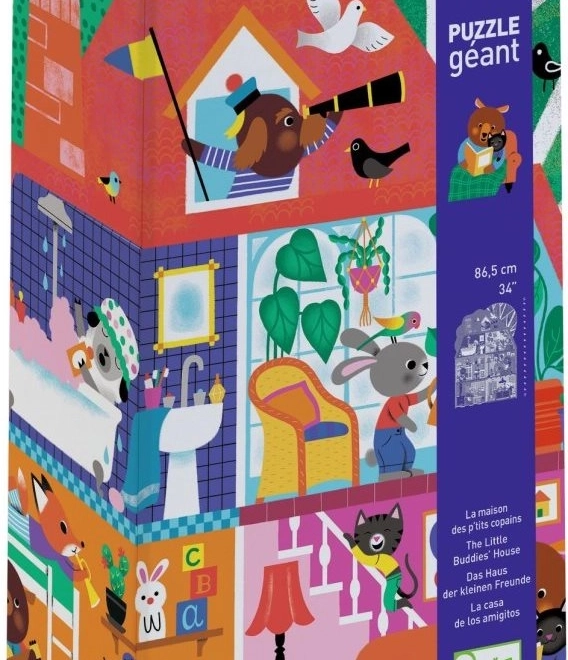 Podlahové obrysové puzzle Domček 36 dielikov