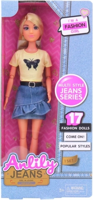 Bábika Lili v Džínsovej Sukni 30 cm
