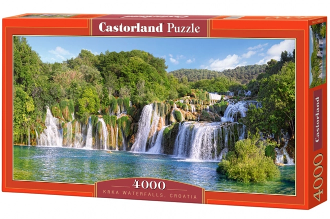 CASTORLAND Puzzle 4000 dielikov Vodopády Krka, Chorvátsko - Vodopády Krka 139x68cm