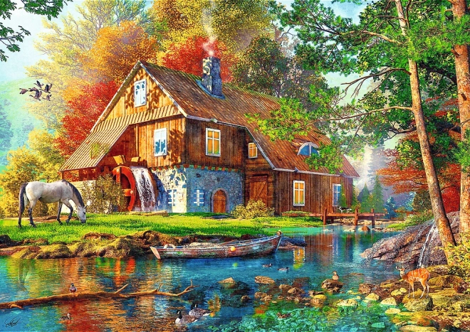 Puzzle Chatka nad riekou 500 dielikov