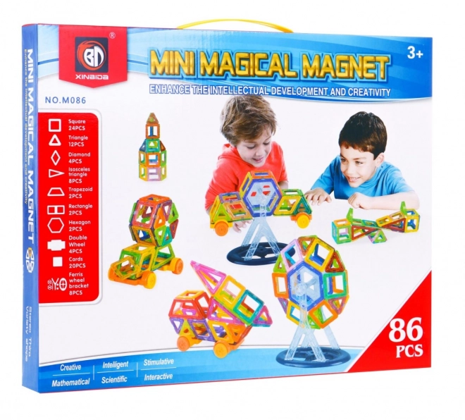 Magnetické stavebnice 86 dielov