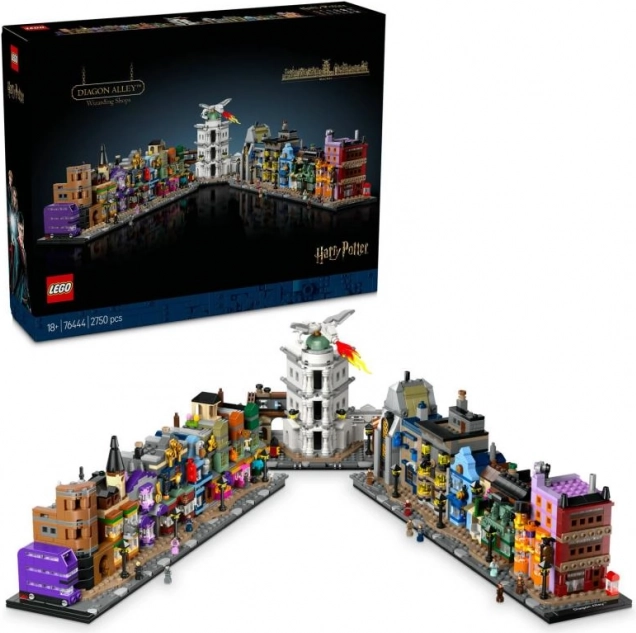 Miniatúrny model Čarodejnícke obchody na Šikmej uličke od LEGO Harry Potter