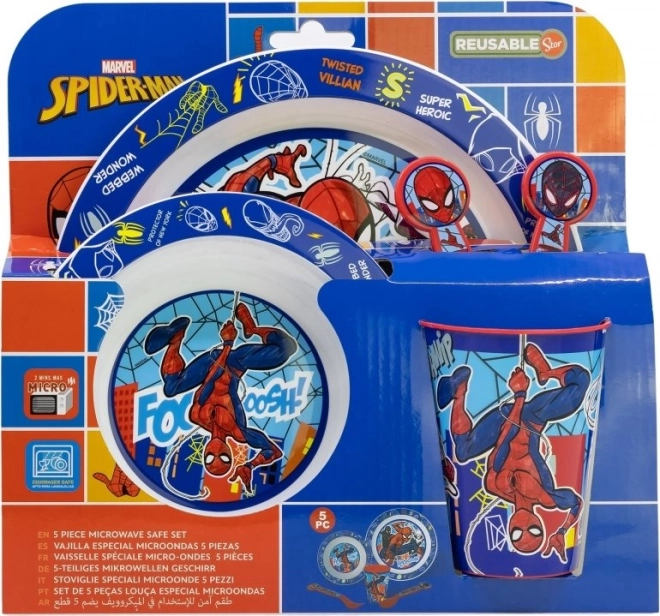 Detská jedálenská sada 5v1 Spiderman