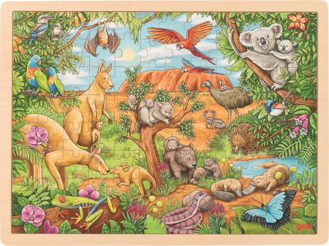 Drevené puzzle Austrálske zvieratá