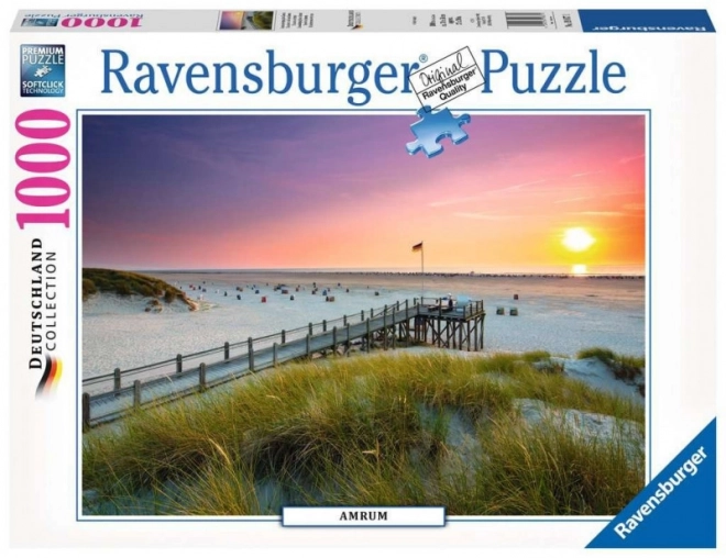 Ravensburger Puzzle Západ Slunce v Amrum, Nemecko 1000 Dielikov