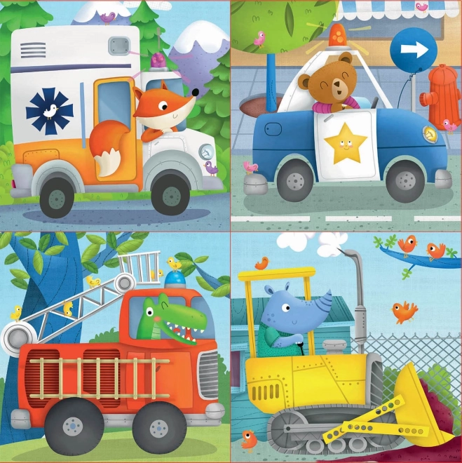 Educa puzzle Zvierací záchranári 4v1