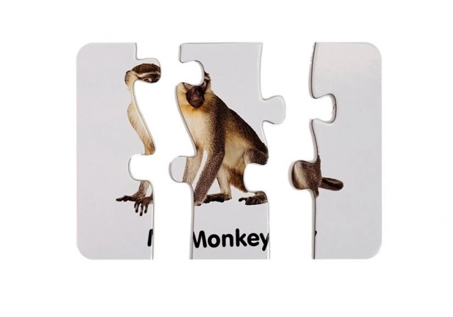 Puzzle Edukačné Džungle Zvierata Angličtina