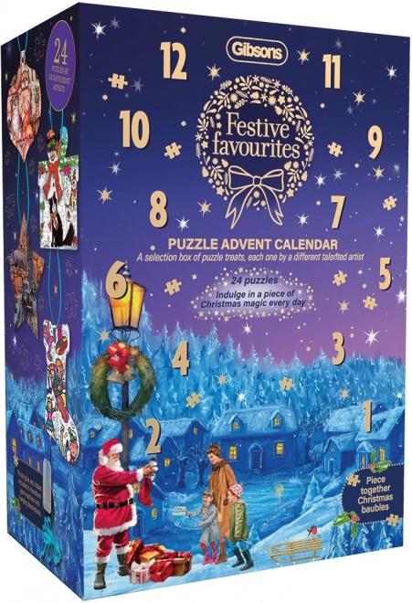 Adventný kalendár puzzle Svátečné prekvapenia