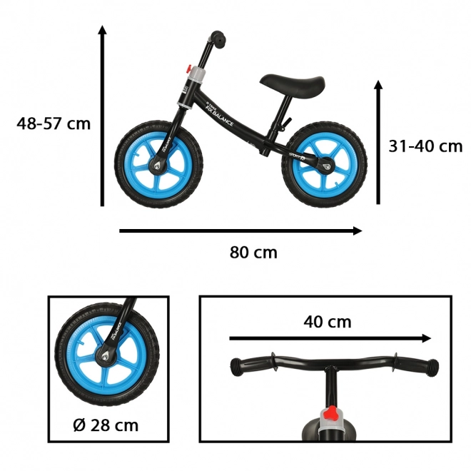 Detský odrážadlo Trike Fix Balance čierno-modré