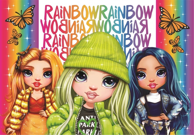 Brilantné puzzle Rainbow High: Poppy, Jade a Skyler 104 dielikov