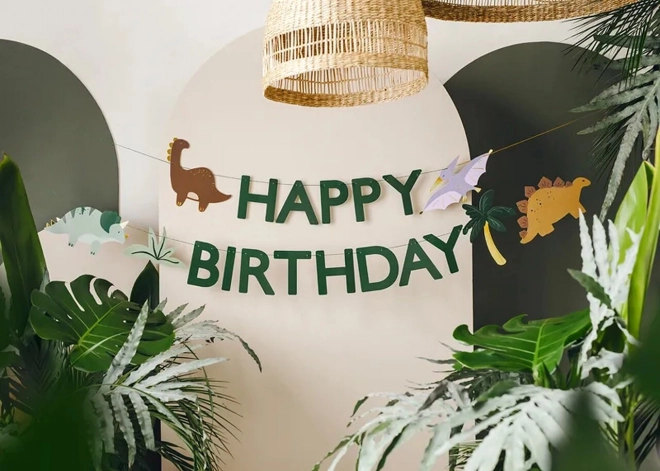 Baner Happy Birthday Dino