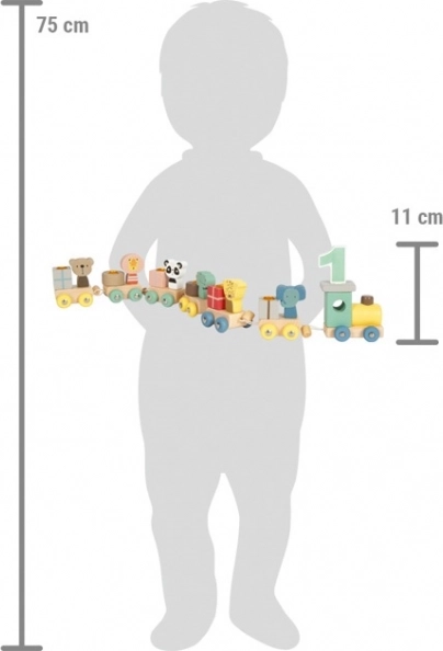 Drevený narodeninový vláčik so zvieratkami od Small Foot