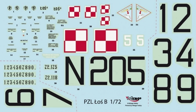 Model lietadla PZL-37B ŁOŚ