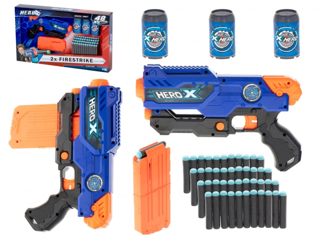 Guľomet na penové šípky NERF + zásobník + 3 terče + 48 šípok