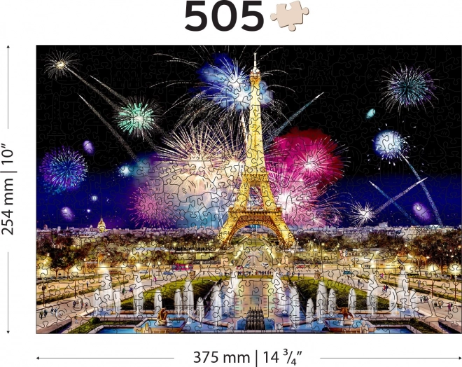 Drevené puzzle Nočná Paríž 505 dielikov