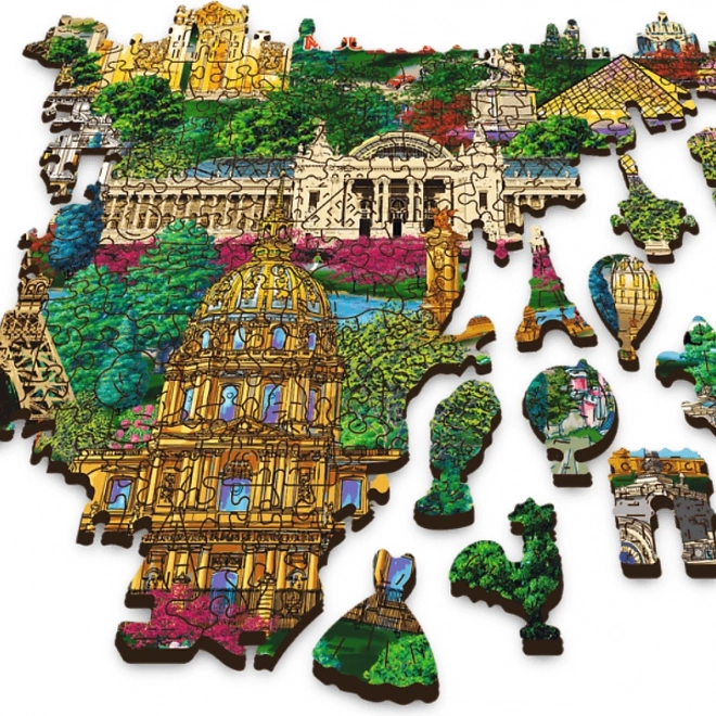 Drevené puzzle Slávne francúzske miesta 1000 dielikov