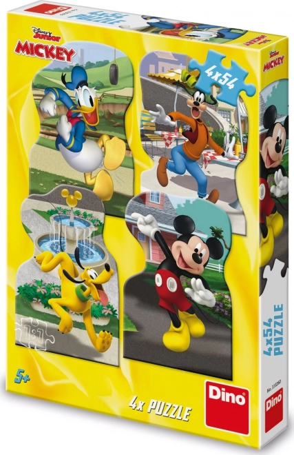 Puzzle Mickey a priatelia v meste 4x54 dielikov