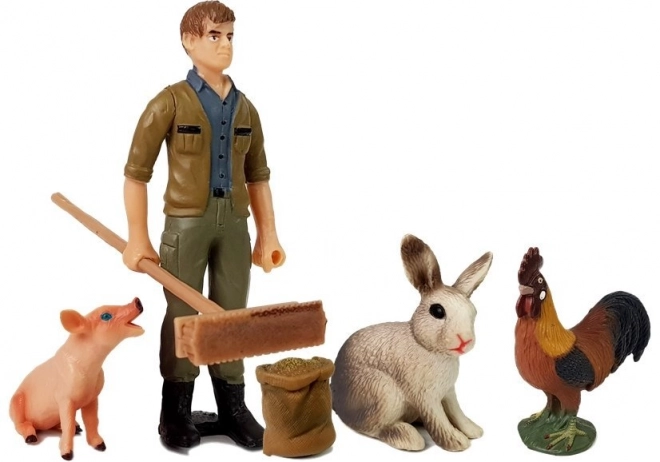 Sada figúrok Farma: Domáce zvieratá a farmár