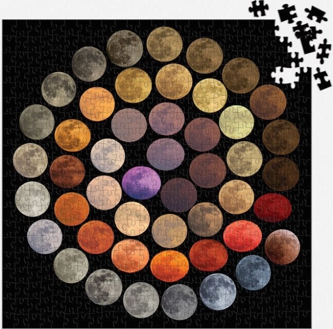 Galison Čtvercové puzzle Barvy Měsíce 500 dielikov