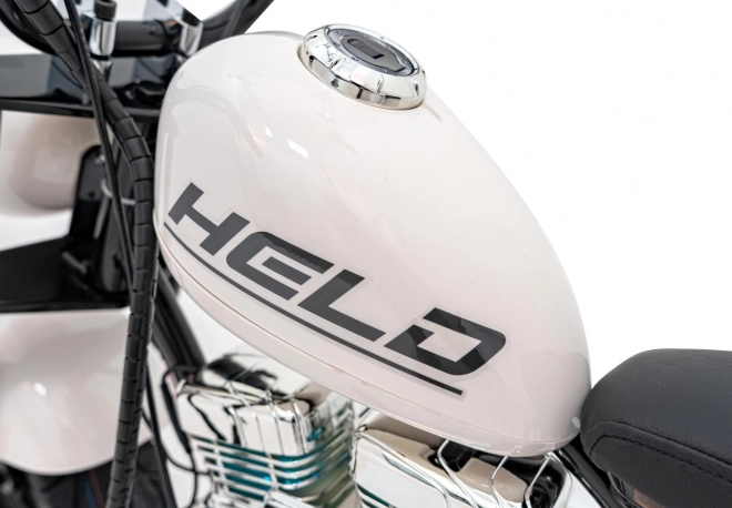 Motocykel Chopper Warrior Biela