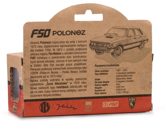 Diecast model Polonez z obdobia PRL - Oranžový