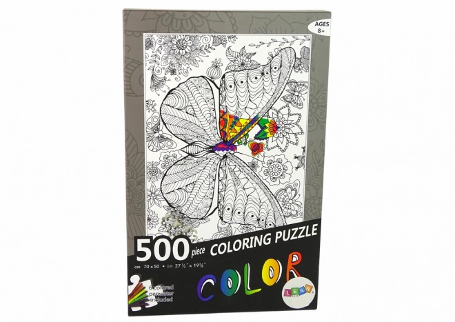 Puzzle na vyfarbenie 500 dielikov Motýľ