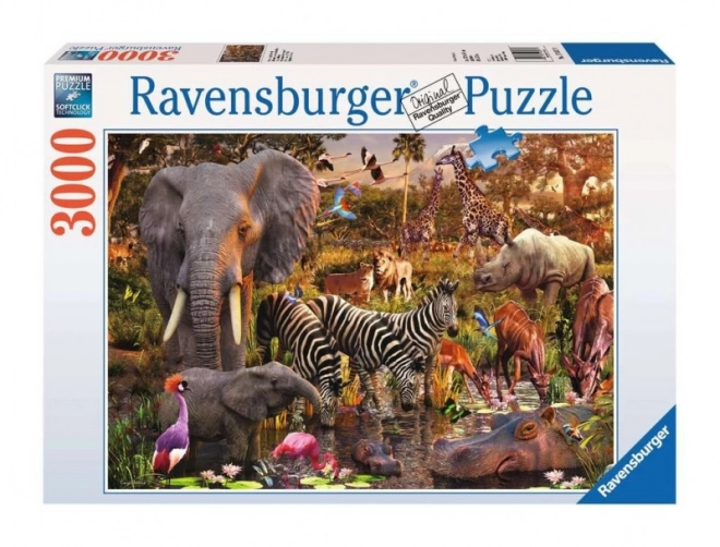 Ravensburger: Puzzle 3000 dielikov - Africké zvieratá