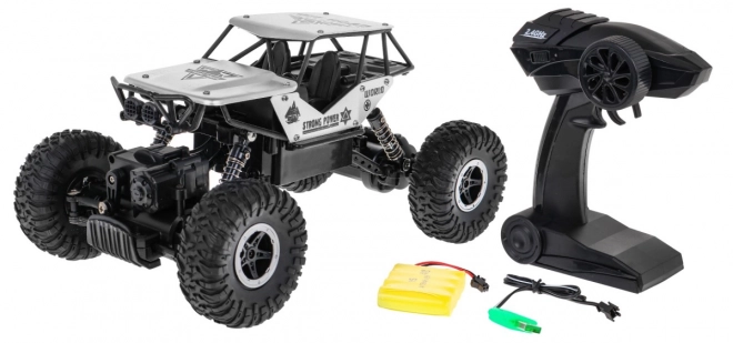 Zábavná RC auto Crawler Monster strieborné 6+