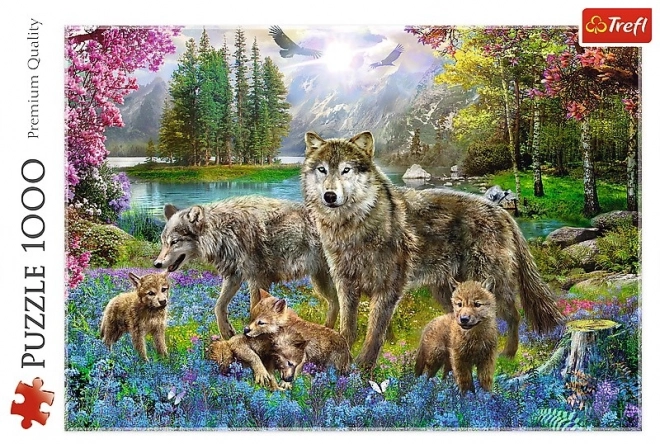 Puzzle Vlčia rodina 1000 dielikov