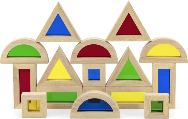 Priehľadné farebné okienka na hru so svetlom