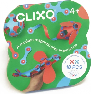 Magnetické kocky Clixo Itsy, Ružovo-Tyrkysové