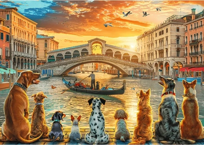 Trefl puzzle psi v Benátkach 1000 dielikov
