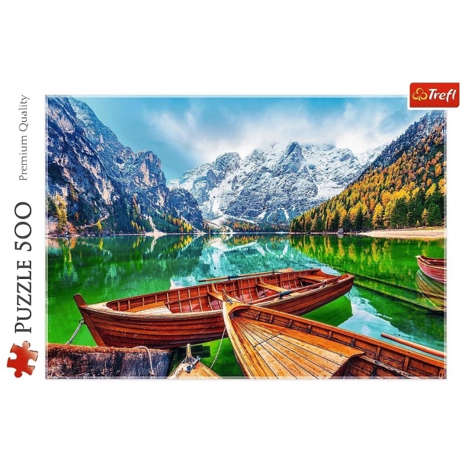 Puzzle 500 dielikov Jazero Braies Taliansko