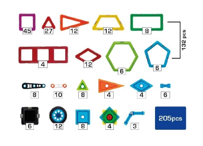 Edukačná stavebnica GeoSmart - 205 dielov