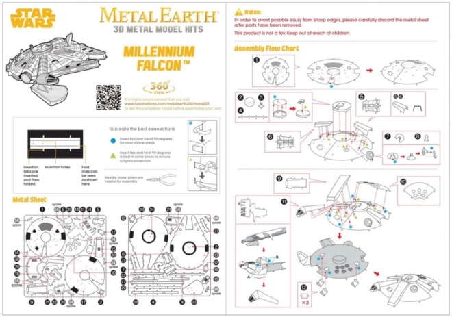 Metal Earth 3D puzzle Star Wars Millenium Falcon