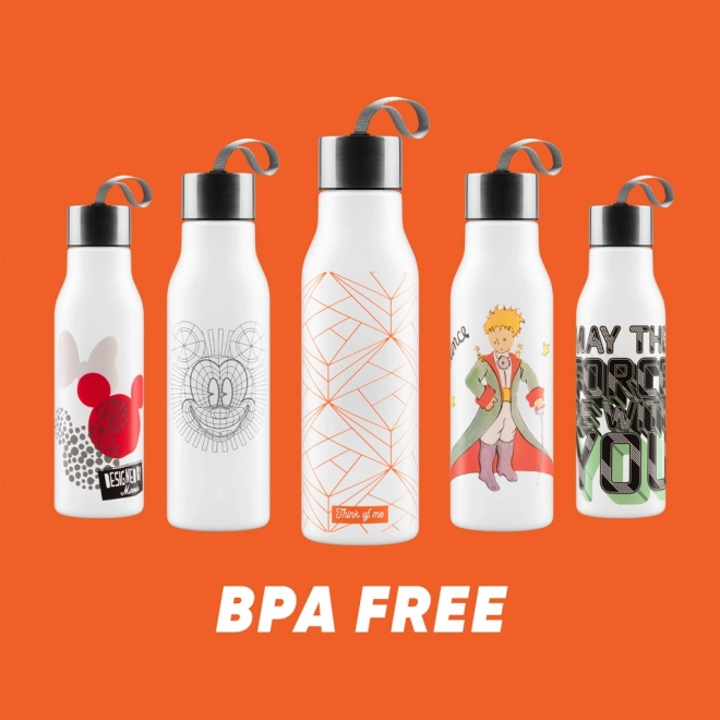Plastová fľaša Mysli na mňa, 600 ml