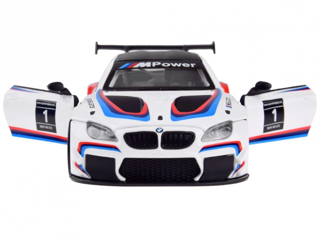 Kovový model športového auta BMW M6 GT3 v mierke 1:32