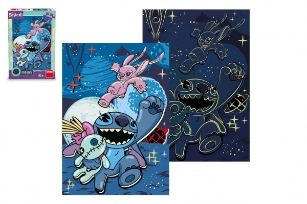 Neónové svietiace puzzle XL Lilo & Stitch