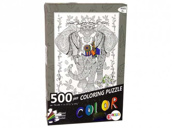 Puzzle na vyfarbenie 500 dielikov Slon